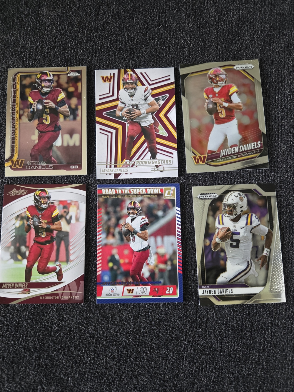 Washington Commanders Football Trading Card Lot